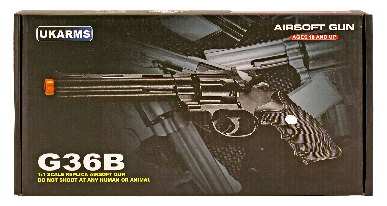 UKArms Revolver Airsoft Gun G36B Black