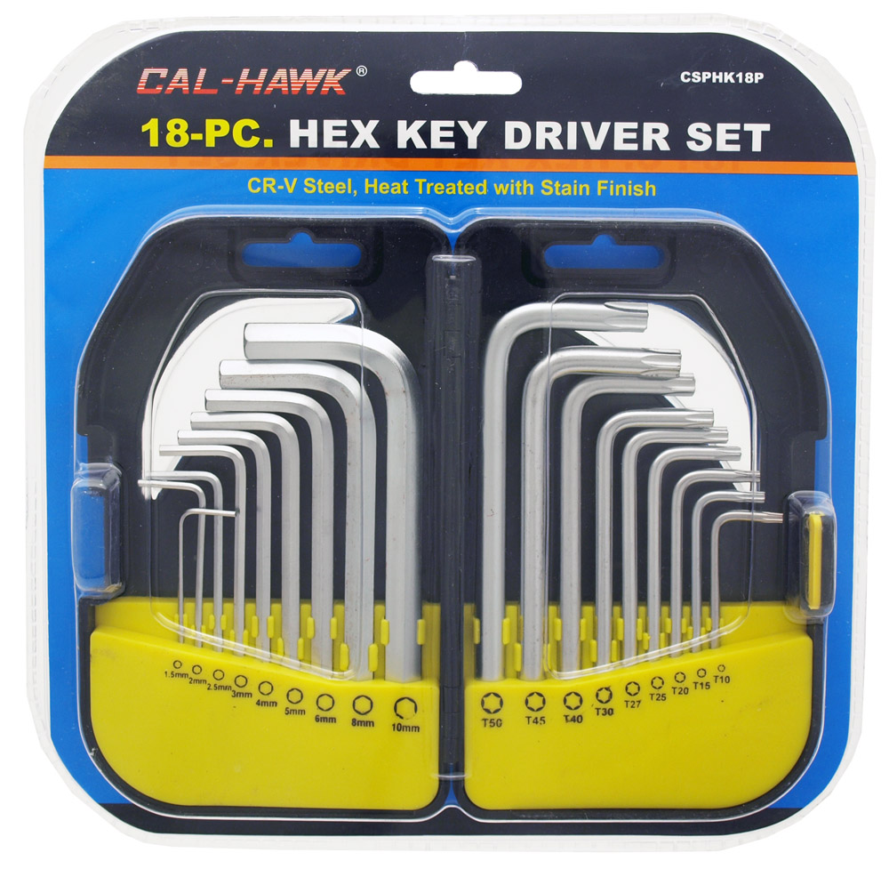 18pc. Hex Key Driver Set