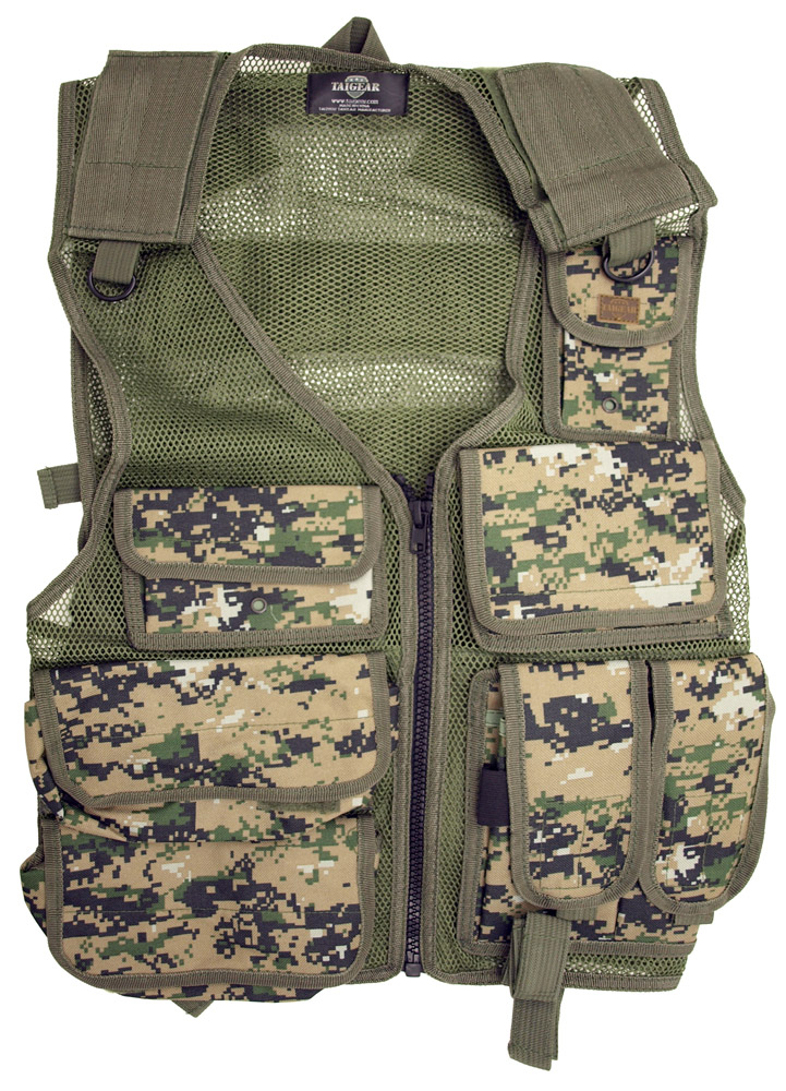 Utility Tactical Vest Woodland Digital Camouflage