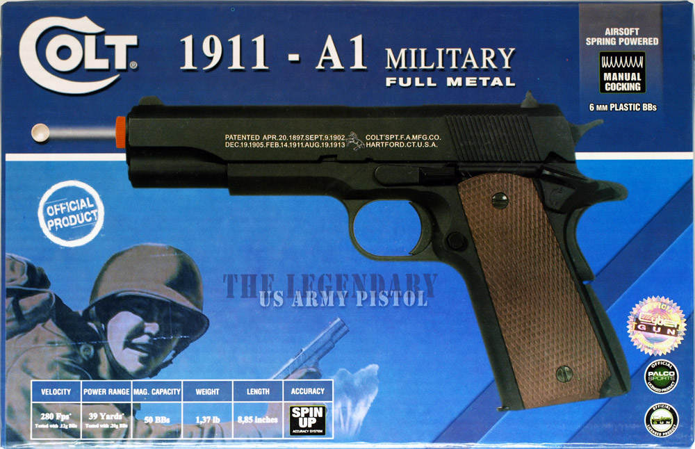 Colt 1911A1 Spring Airsoft Hand Gun