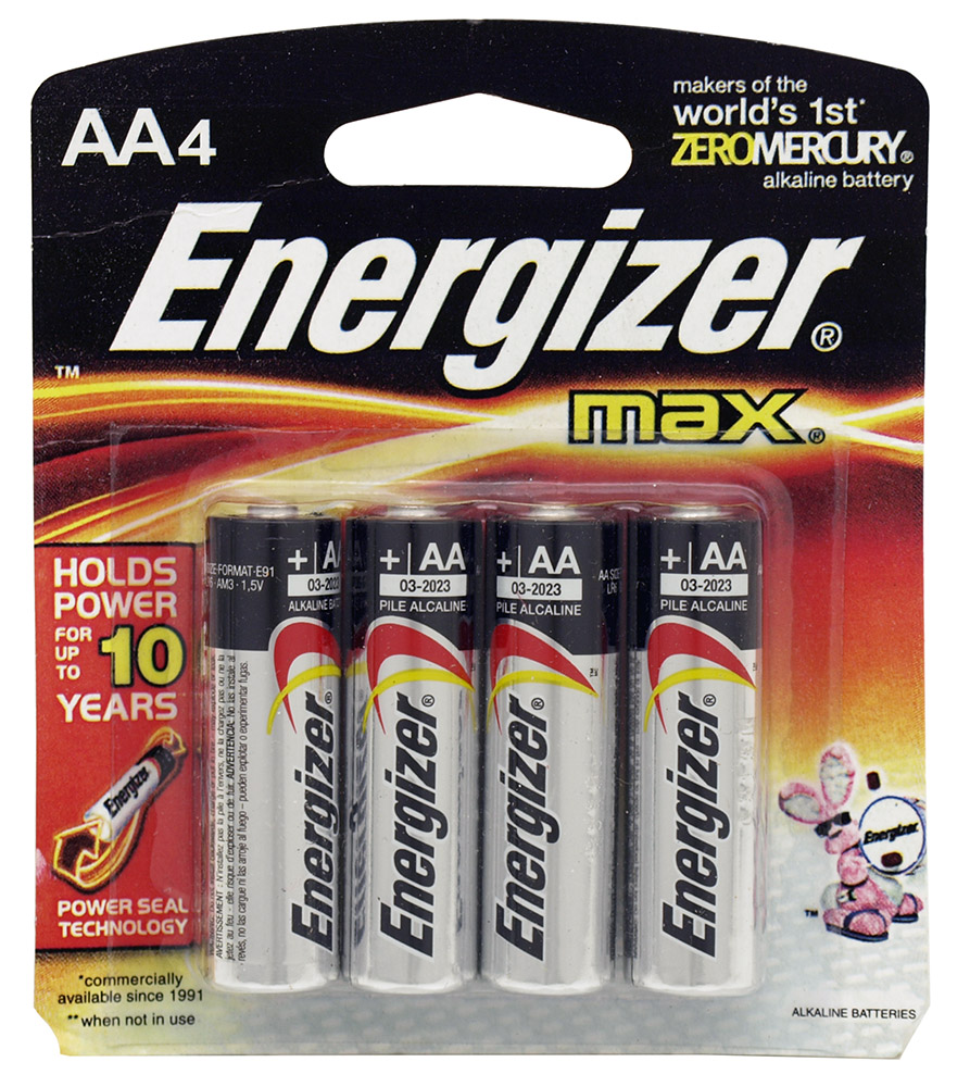 4pc. Energizer Max AA Alkaline Batteries