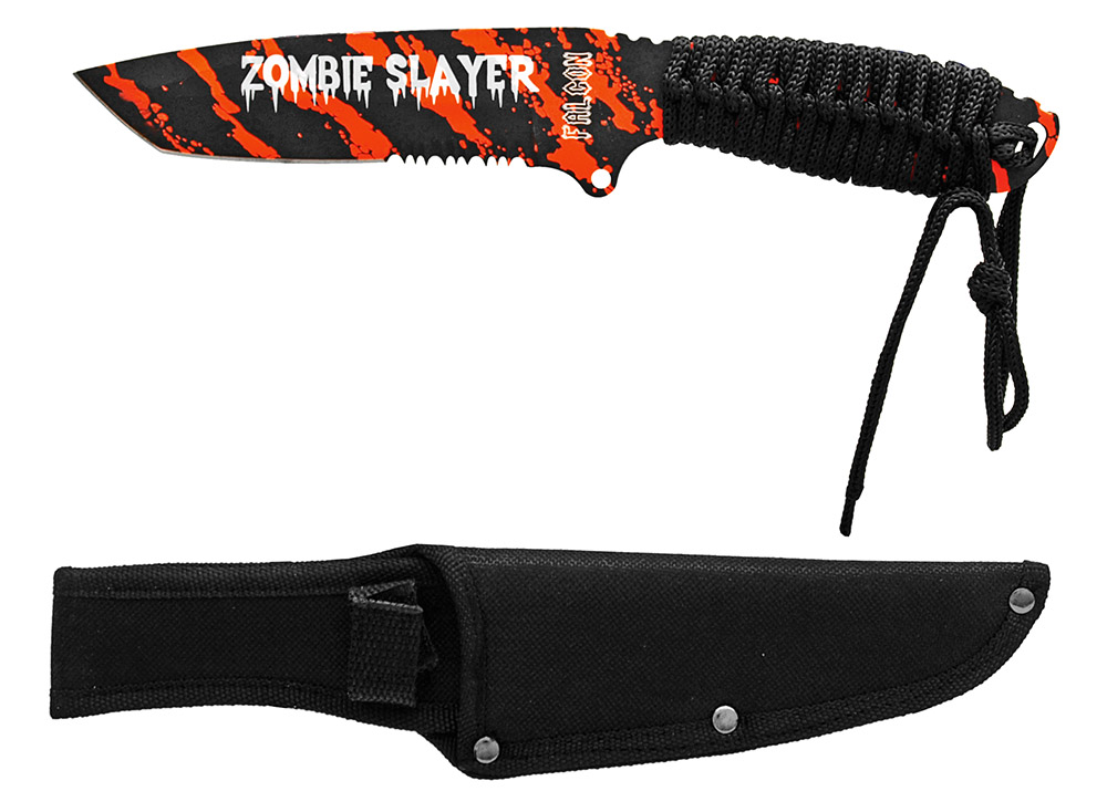 10" Zombie Slayer Knife Orange