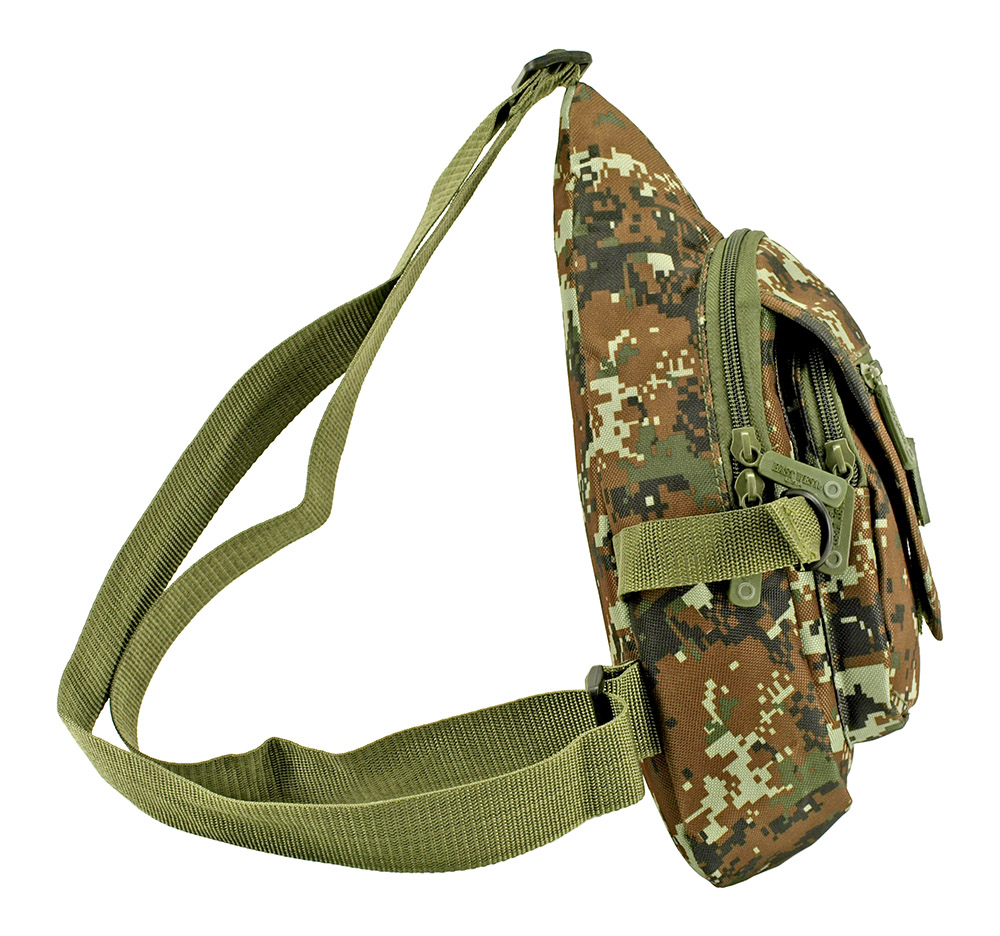 Military Sling Bag Green Digital Camo