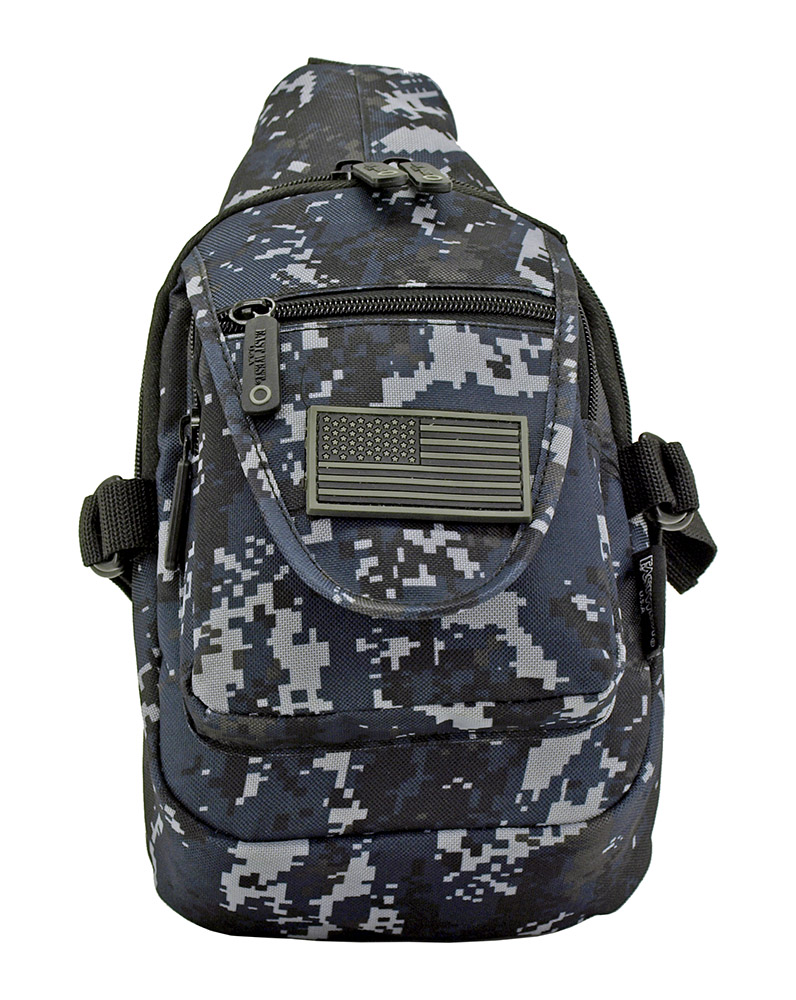 Military Sling Bag Blue Digital Camo