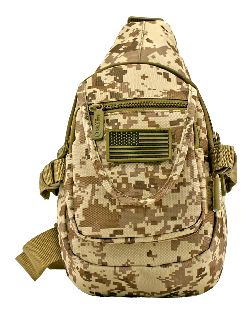 Military Sling Bag Desert Digital Camo