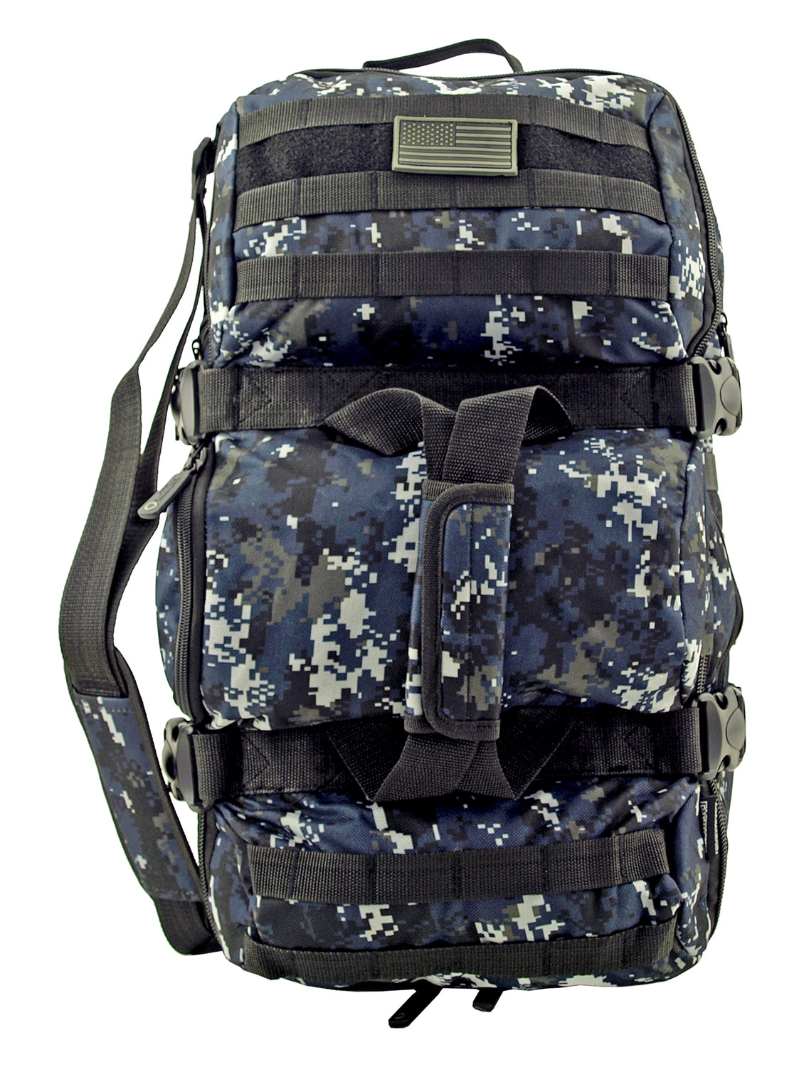 Tactical Journeyman Large Duffle Bag Backpack Blue Digital Camo