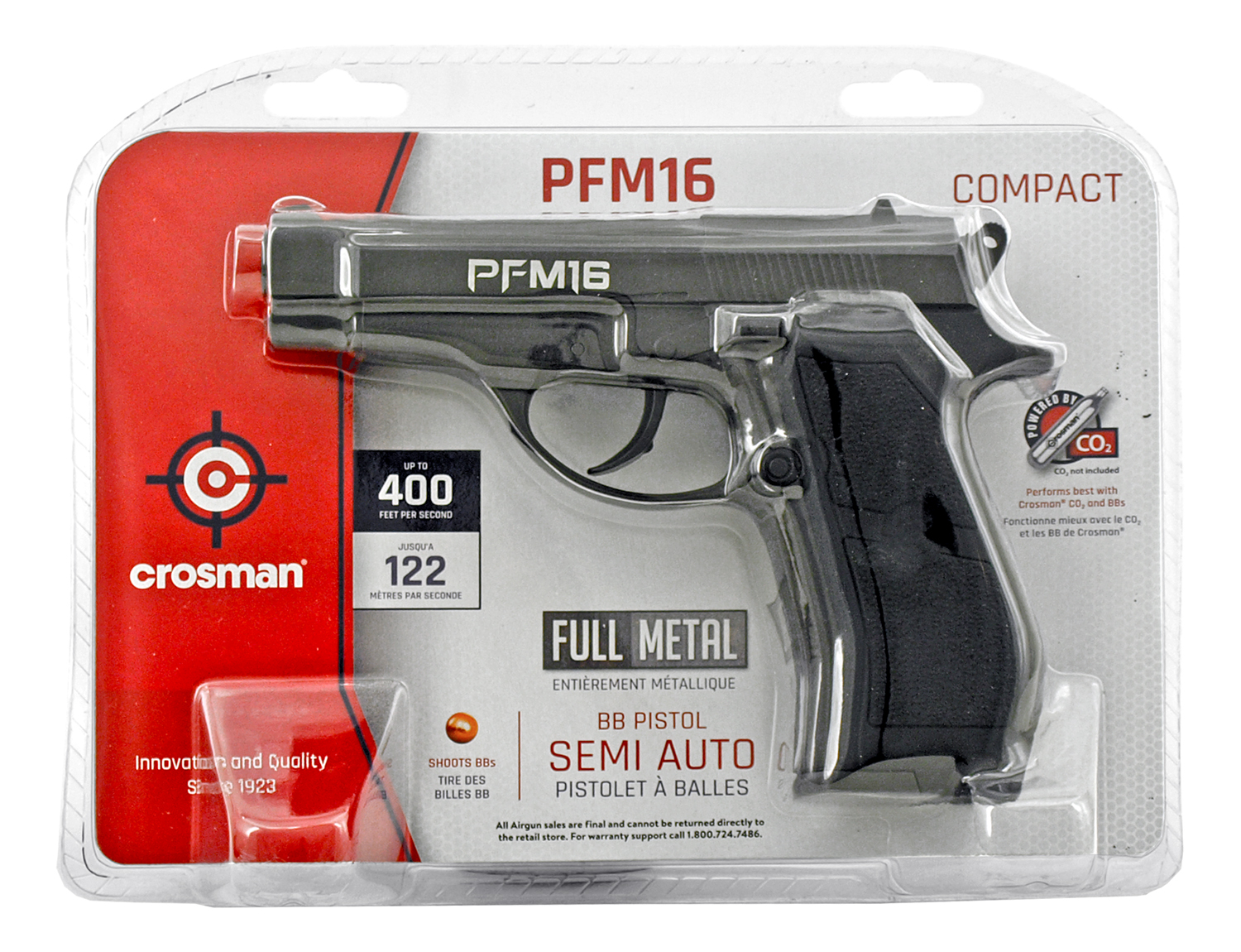 Crosman PFM16 .177 Cal. CO2 Semi Auto Full Metal BB Air Pistol