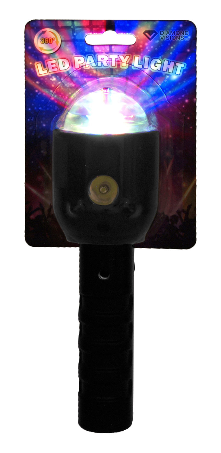 Dual Function LED Party Light with Flashlight Assorted Colors