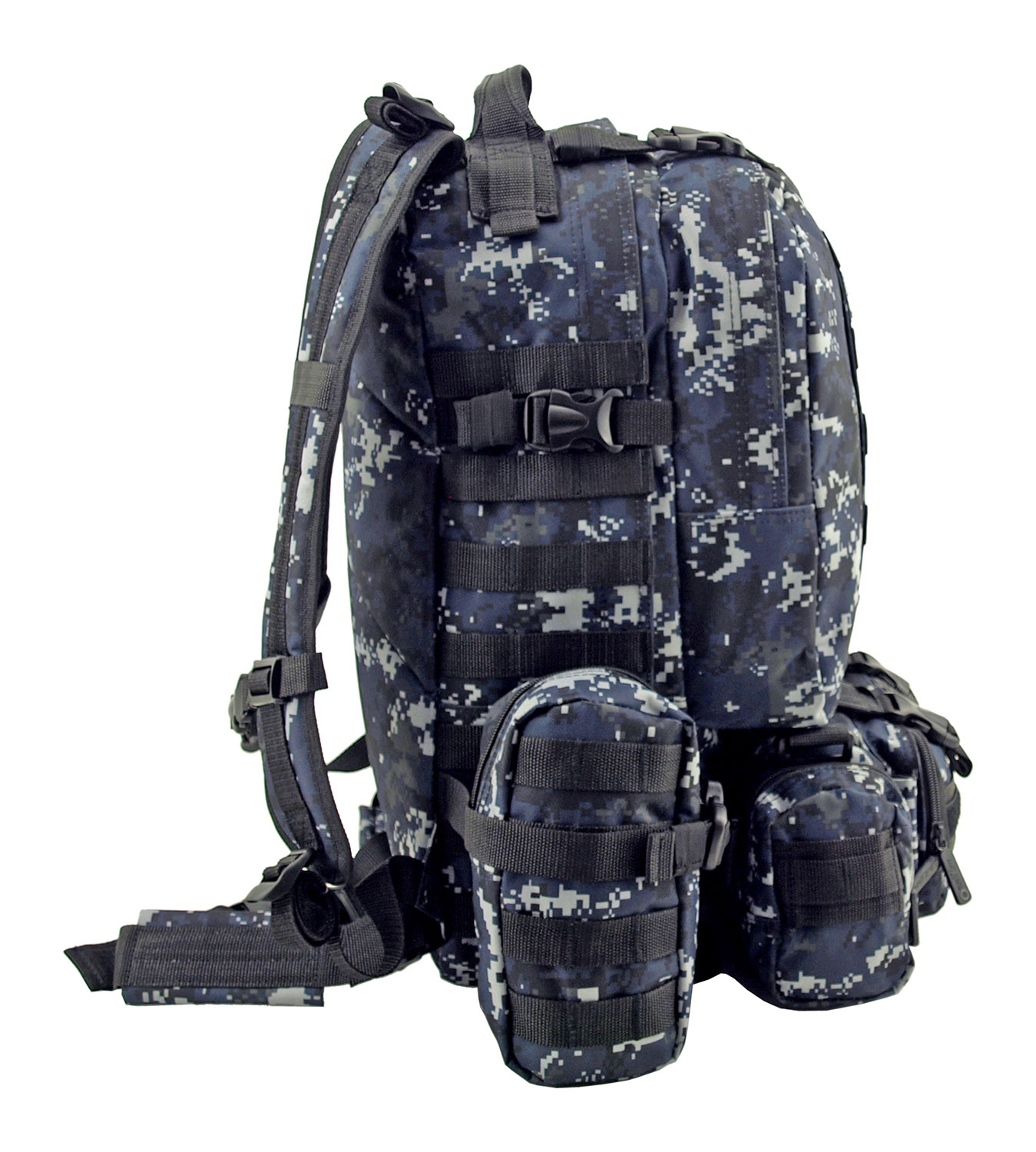 Large Tactical Assault Rucksack Backpack Blue Digitial Camo