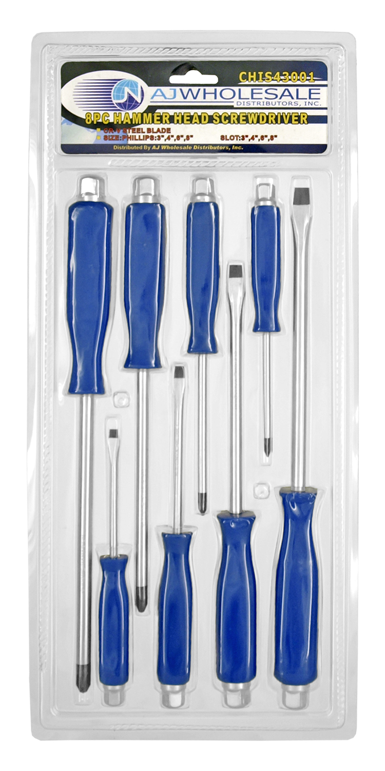8 pc. Hammer Head Screwdriver Set