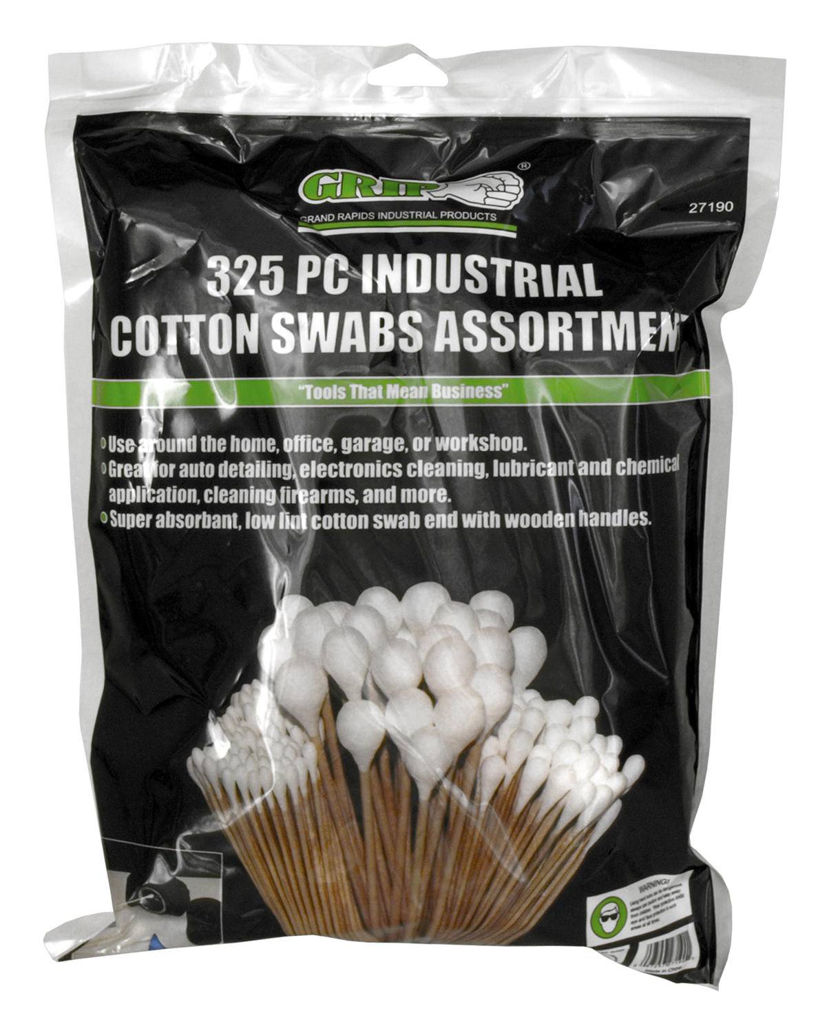 325 pc. Industrial Cotton Swabs Assortment Grip