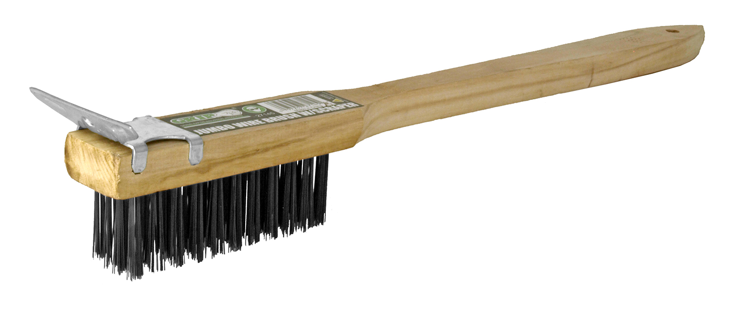 20.25" Jumbo Wire Brush with Scraper Grip