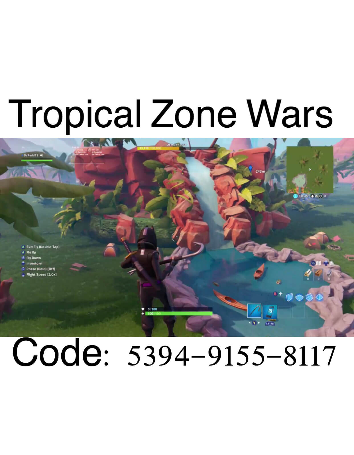 Tropical Zone Wars Fortnite Creative Zone Wars, FFA, and Fun Map Code