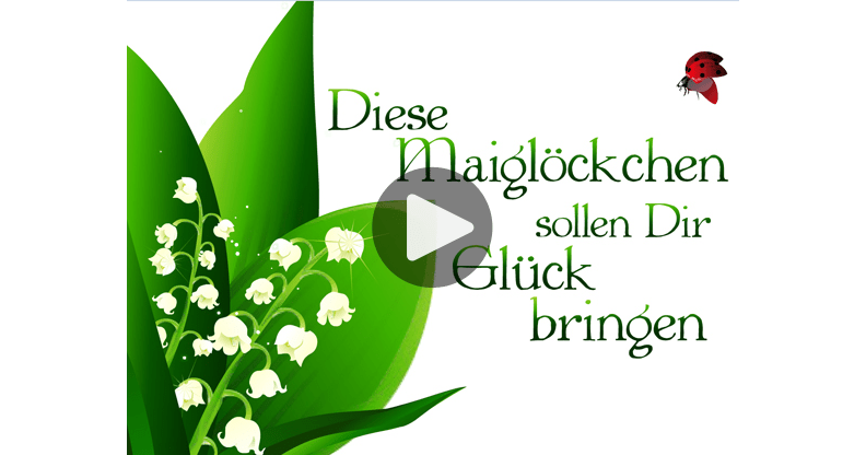 Meine Karte Maiglöckchen Glücksbringer