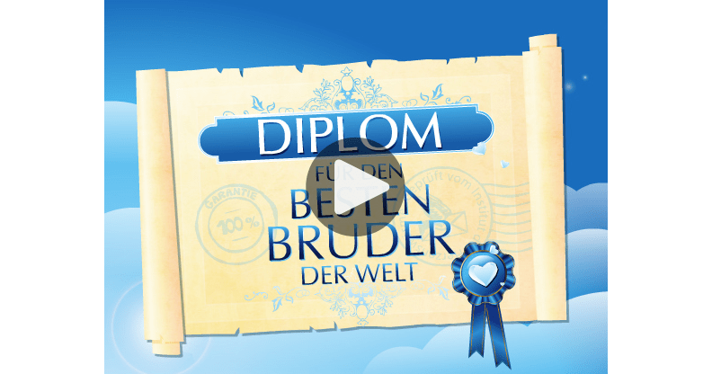 Meine Karte Diplom für den besten Bruder der Welt