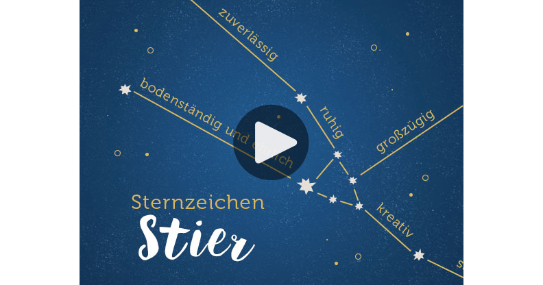 Meine Karte Sternzeichen Stier 21.4. 21.05.