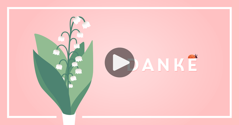 Meine Karte Dankeschön mit Maiglöckchen