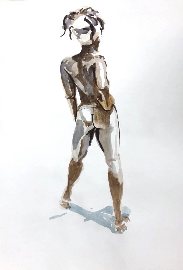 Life Drawing Black Woman Standing Gary Drostle Life Drawing Black Woman Standing Gary Drostle