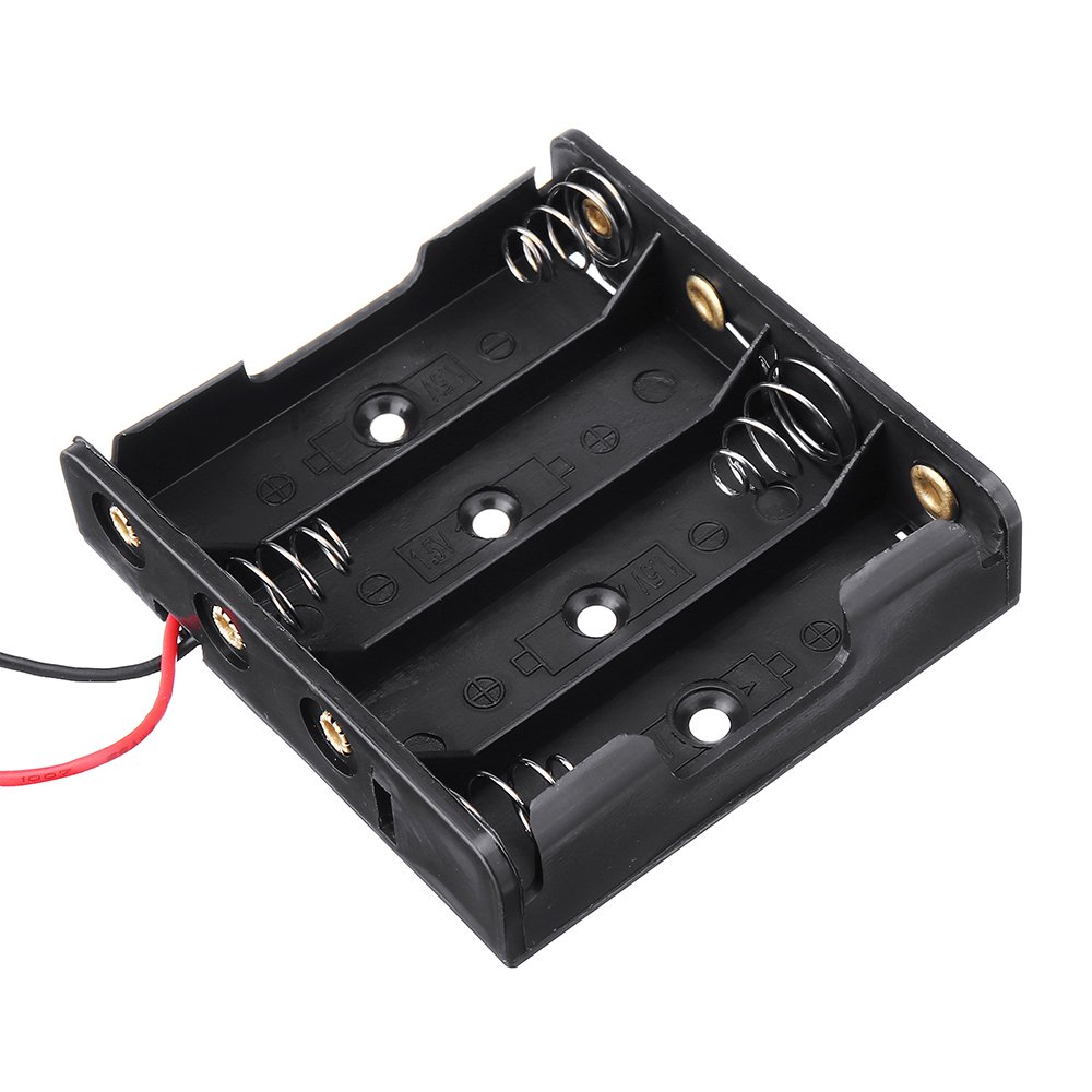 10pcs DIY 6V 4Slot / 4 X AA Battery Holder With Leads Dr Techlove