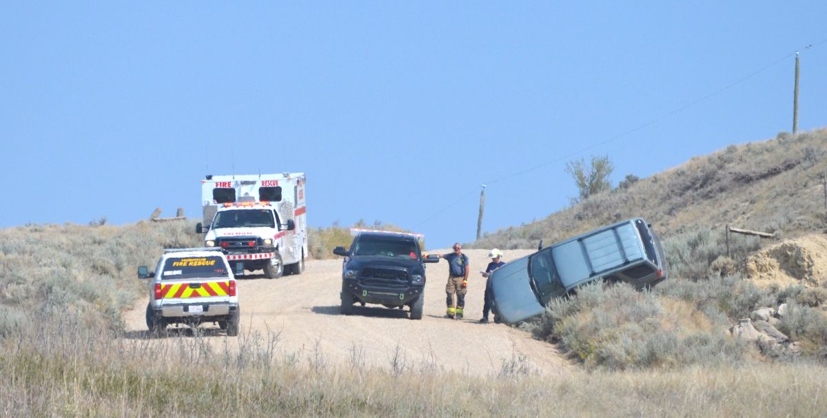 Drumheller, Rosedale first responders attend motor vehicle accident