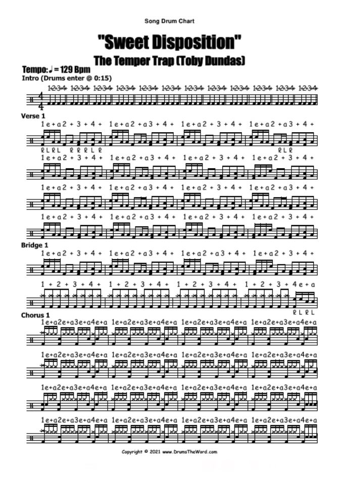 "Sweet Disposition" (The Temper Trap) FULLSONG LESSON Free Video