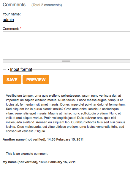 The Article And Blog Comment Features Drupal Org