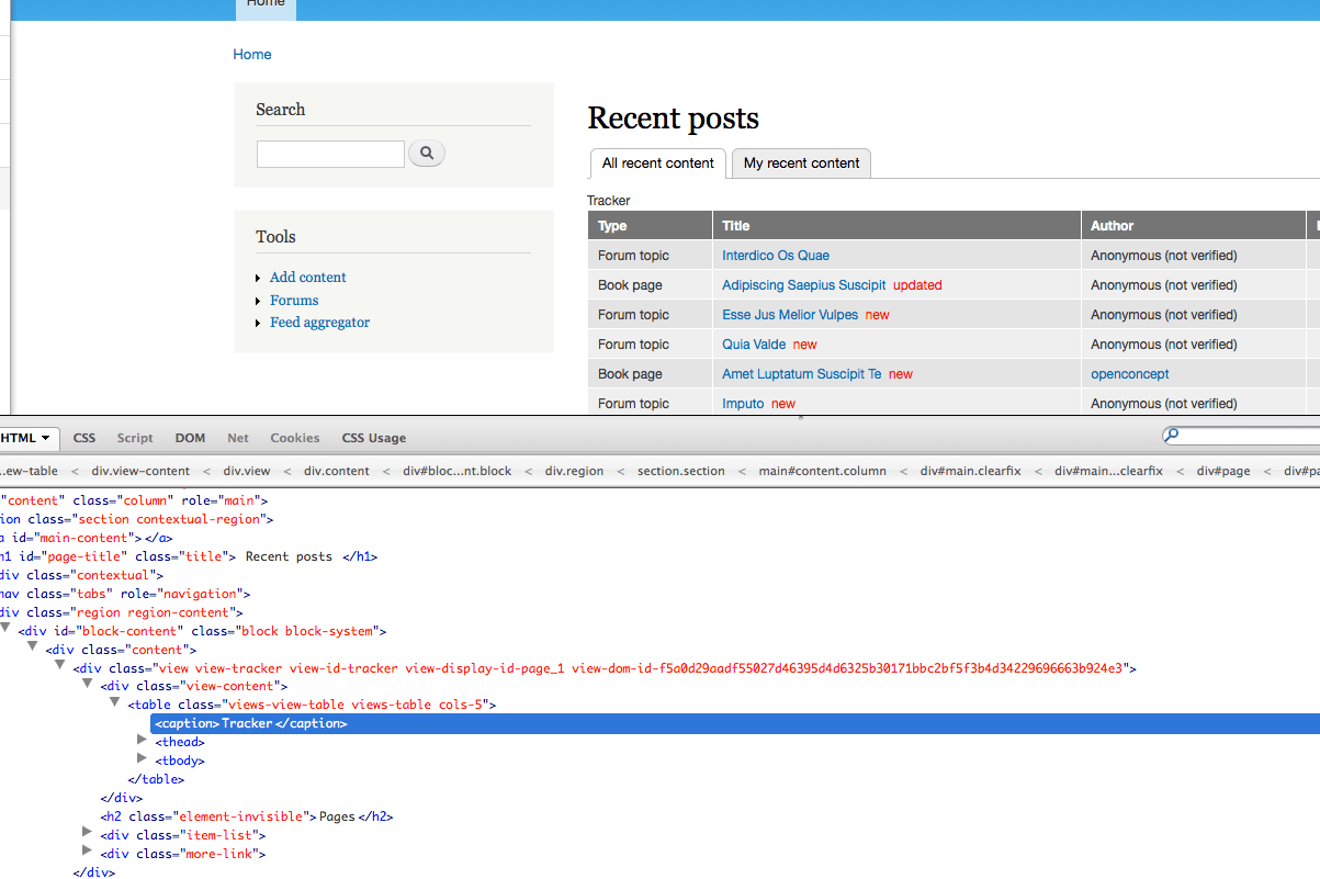 Html5 Table Title Decoration Examples