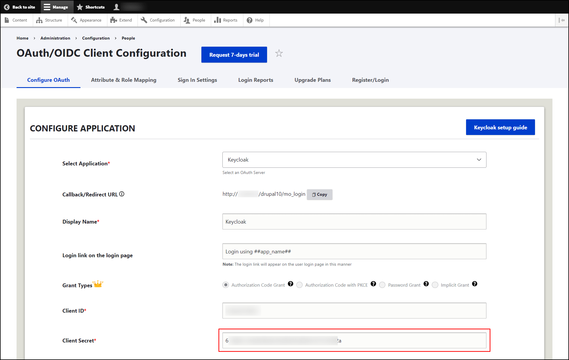 Configure Keycloak as OAuth / OpenID Connect provider for Drupal login