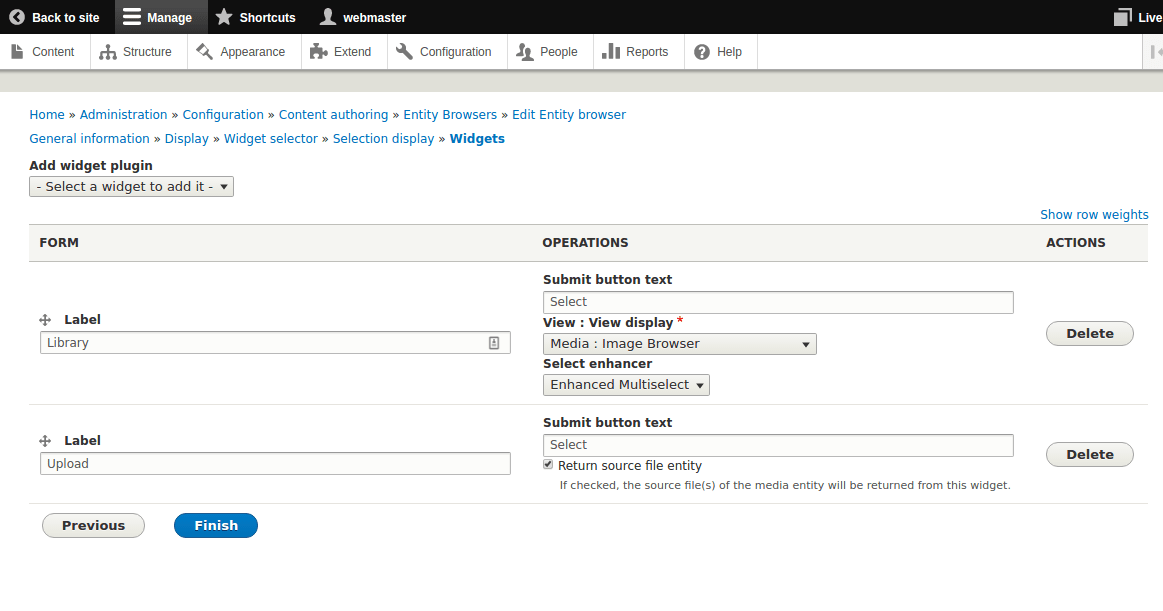 Entity Browser Enhanced