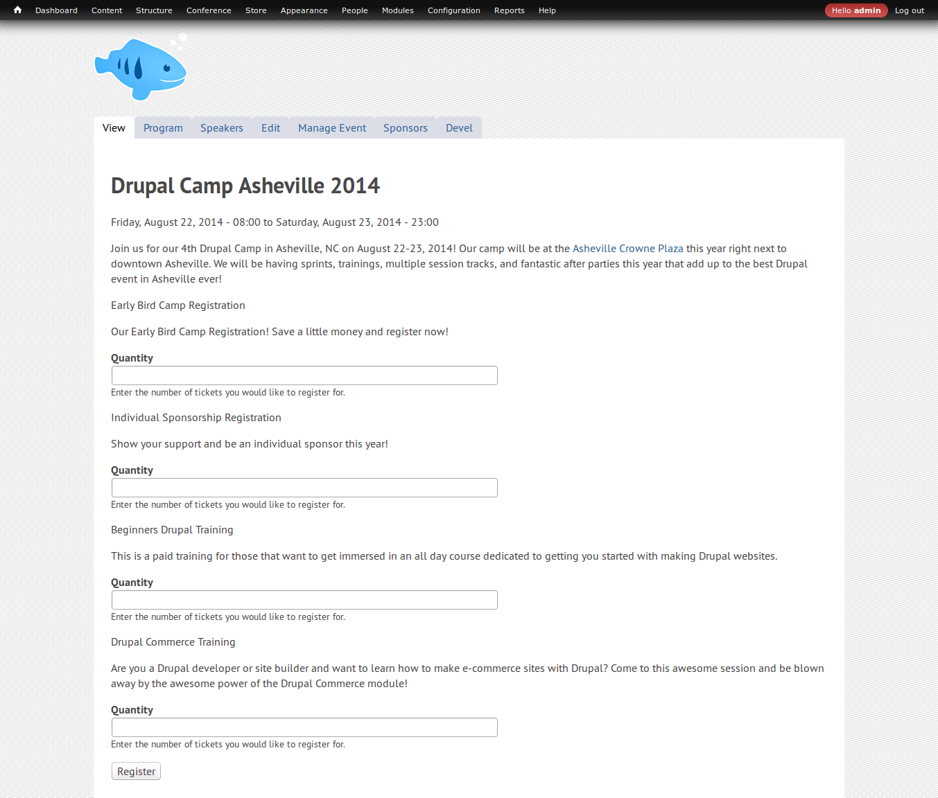 Provide Event / Conference Tickets / Registrations Conference