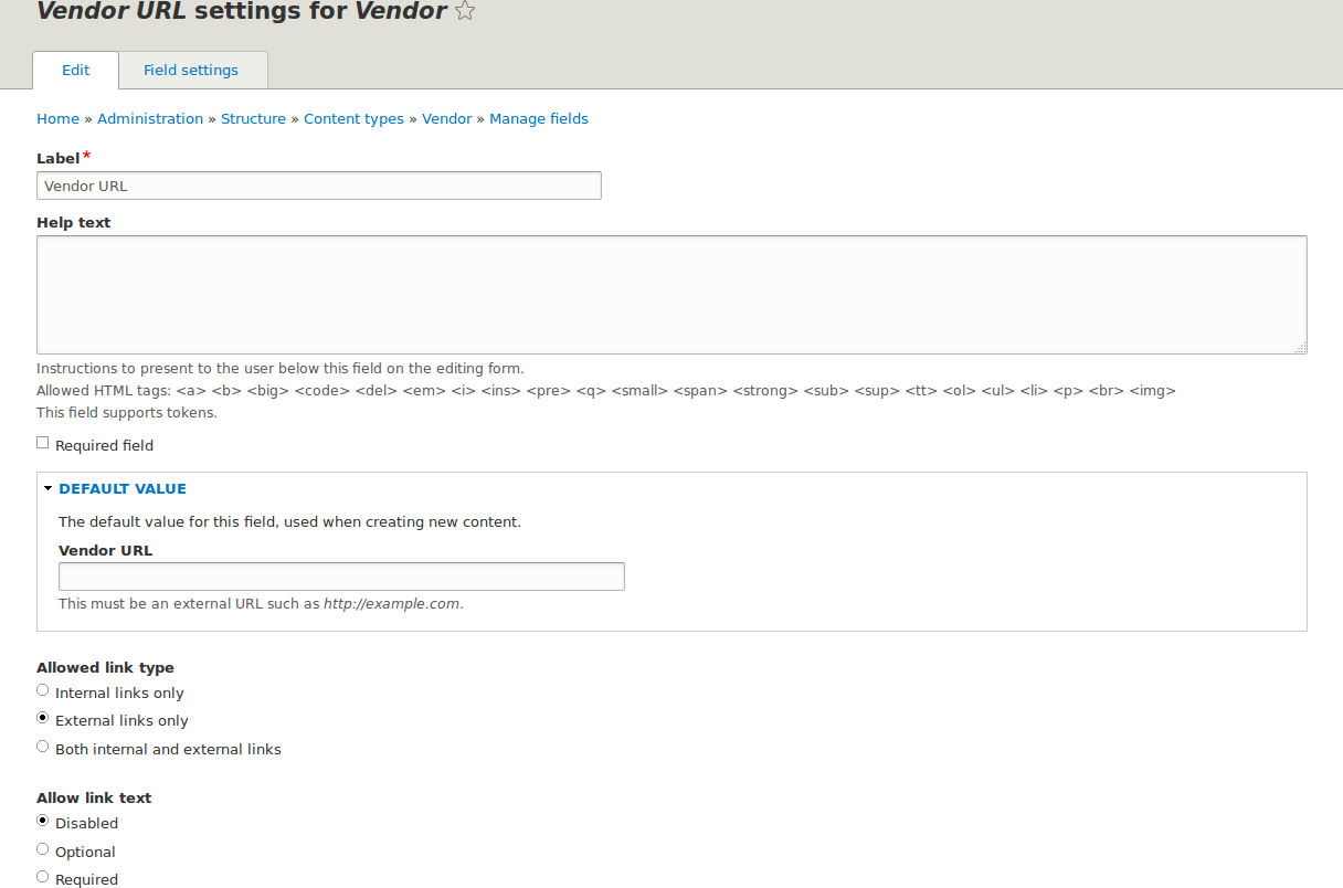 6.3. Adding Basic Fields to a Content Type Pedoman Pengguna Drupal 8
