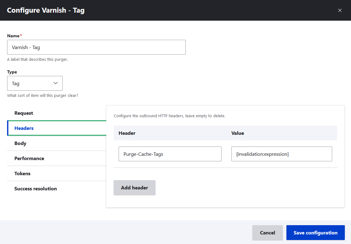 Cache tags + Varnish Cache API Drupal Wiki guide on