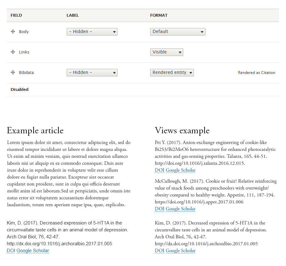 Bibliography and Citation module for Drupal 8