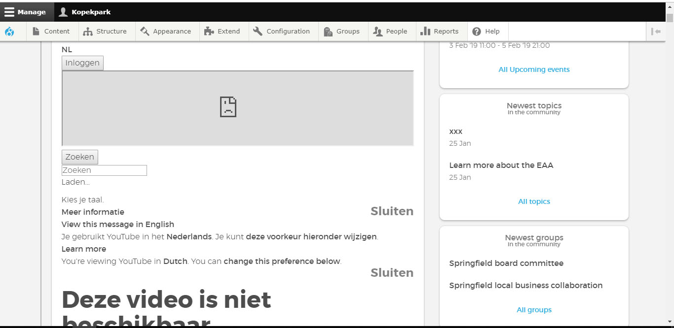 i have a "youtube refused to connect" error with a long page in some