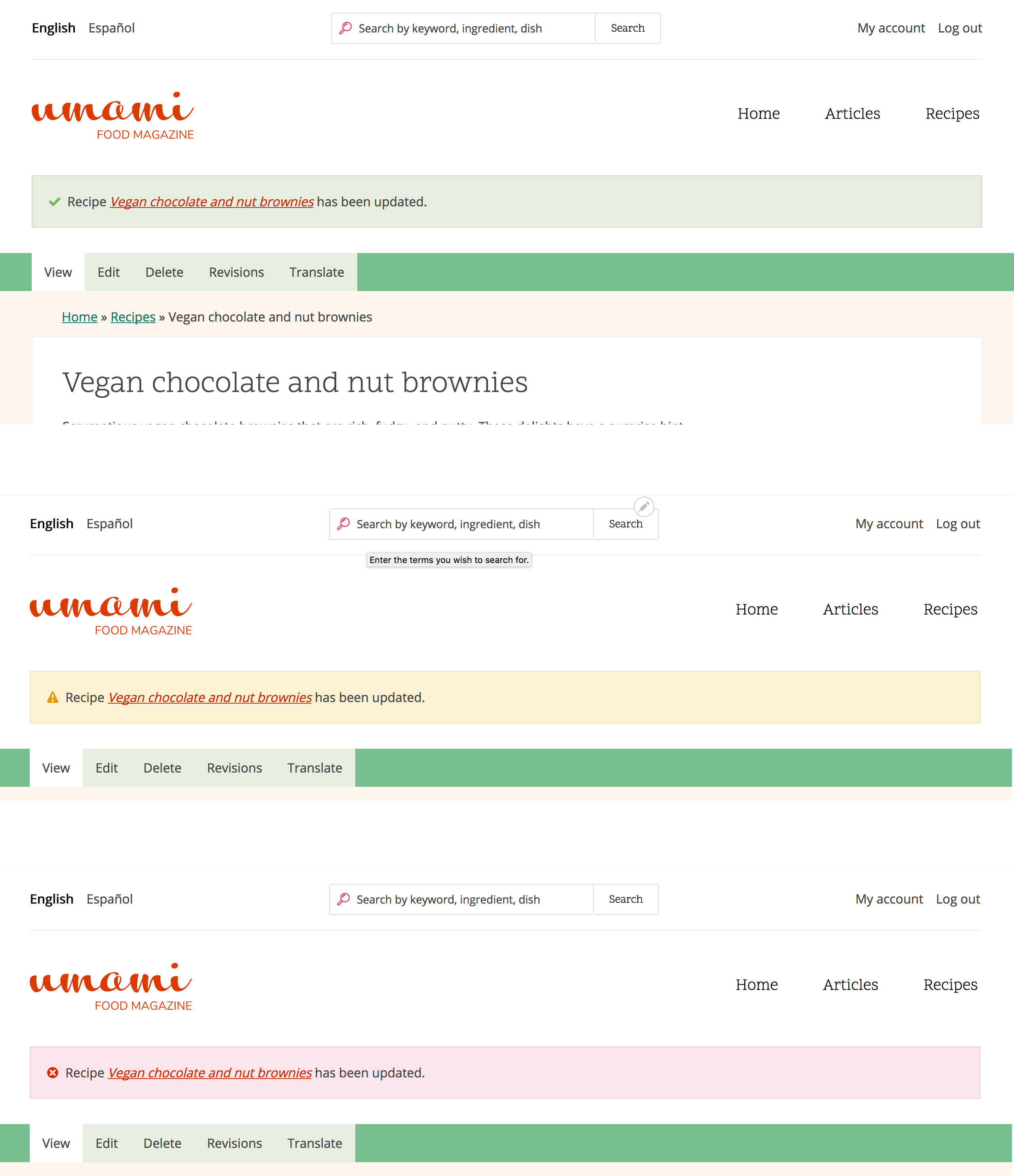 Make the highlighted region in Umami more flexible so it adapts to its use with Layout Builder