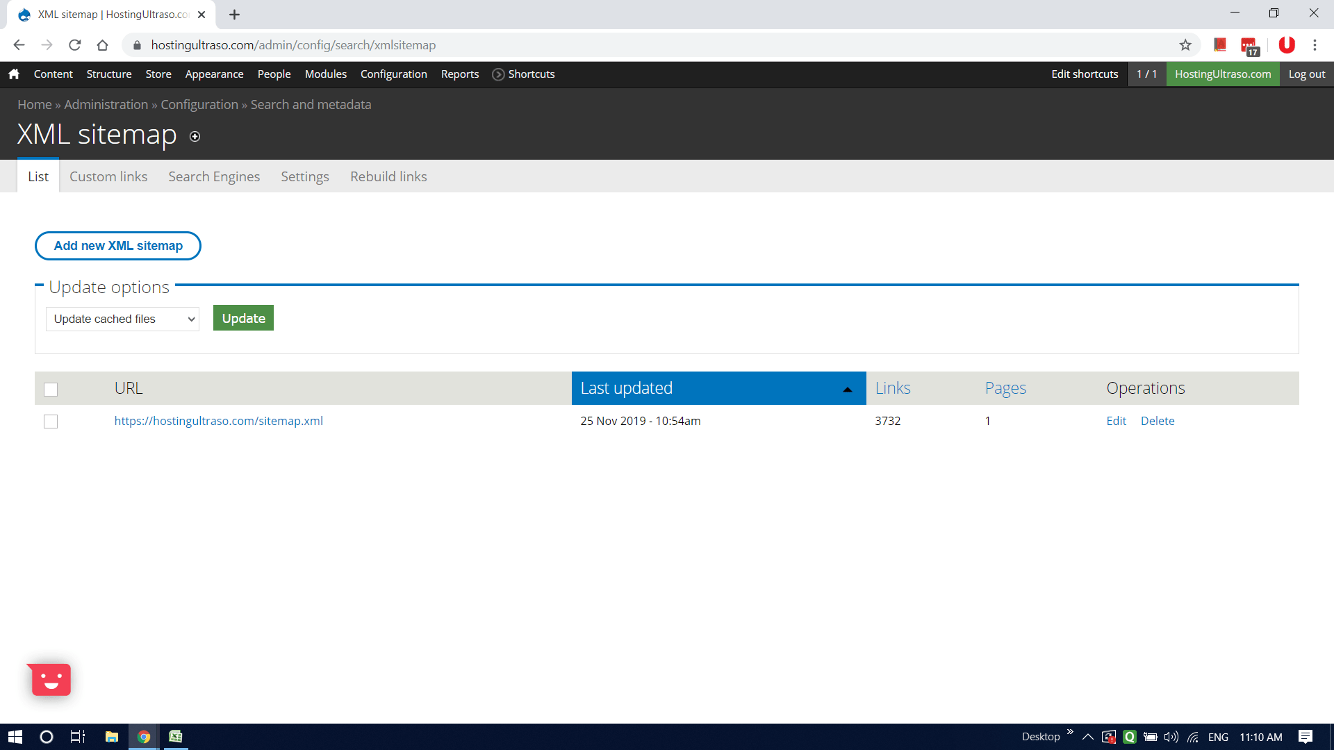 XML Sitemap is not working as expected