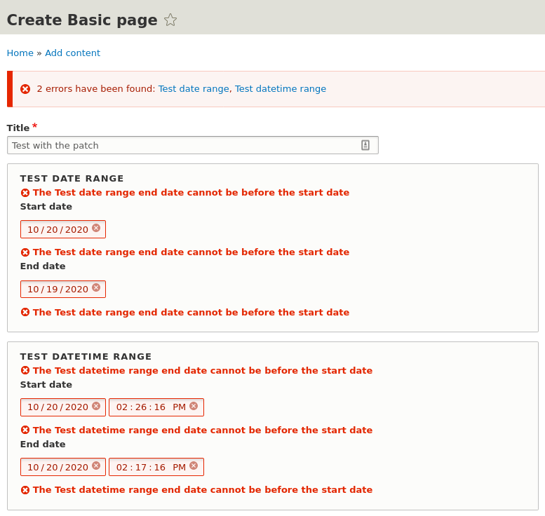 Edit the date range error messages [2895055]