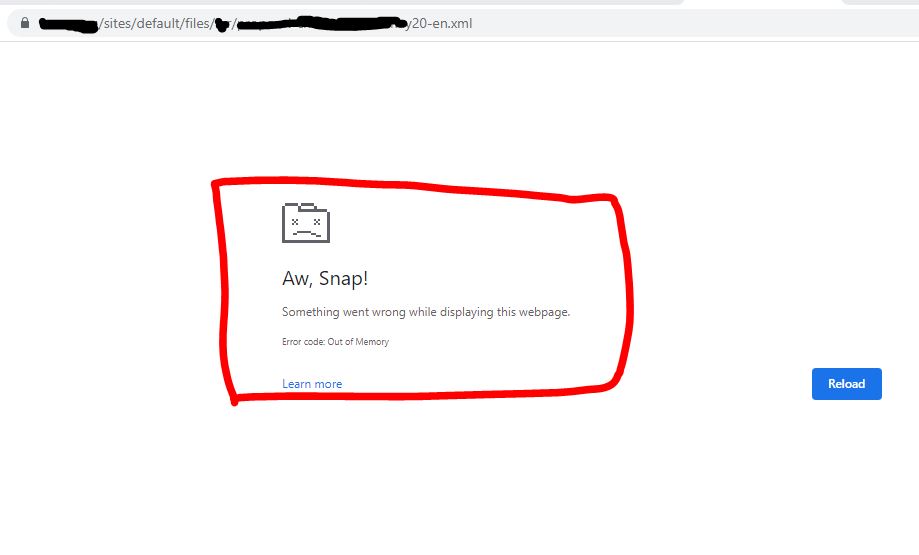 File browser uploaded XML files are not opening in chrome [3307987