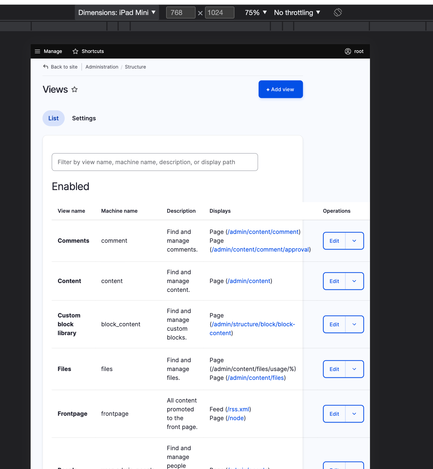 Table overflow issue on mobile and tab in views. [3317962]