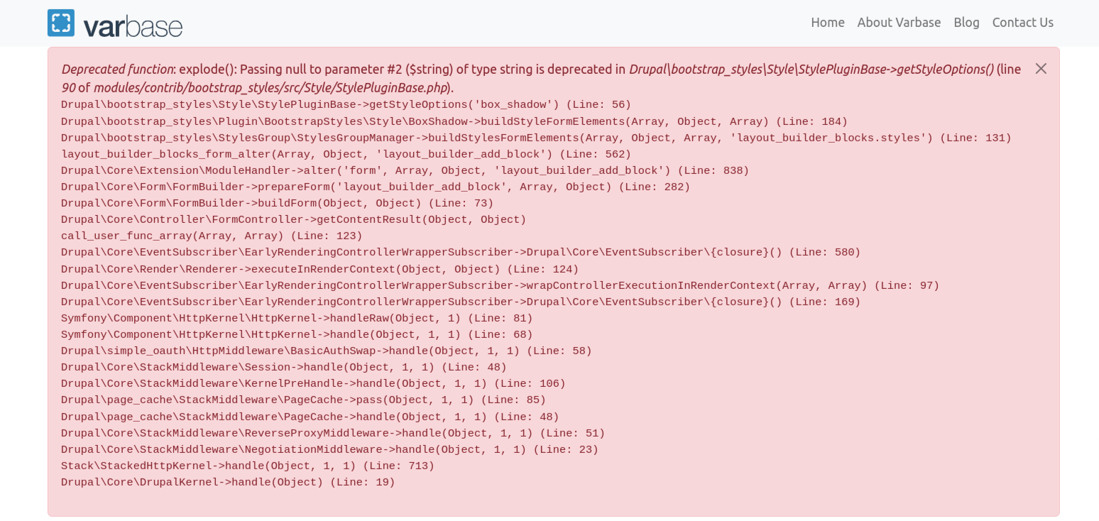 Fix empty/missing box shadow configs for the Bootstrap Styles [3337351