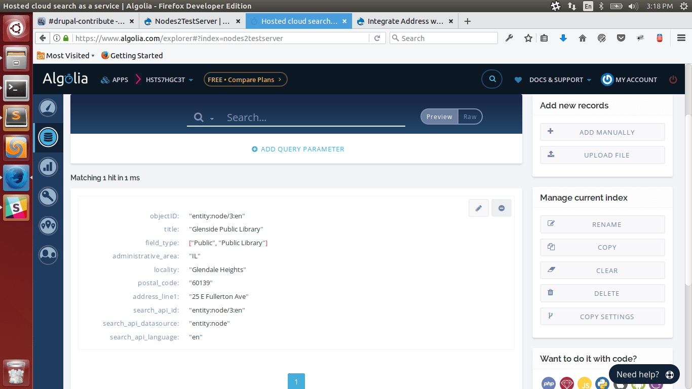 Integrate Address with Search API [2812659]