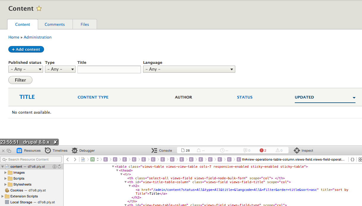Test that Header label + customized label wrapper of a Views table