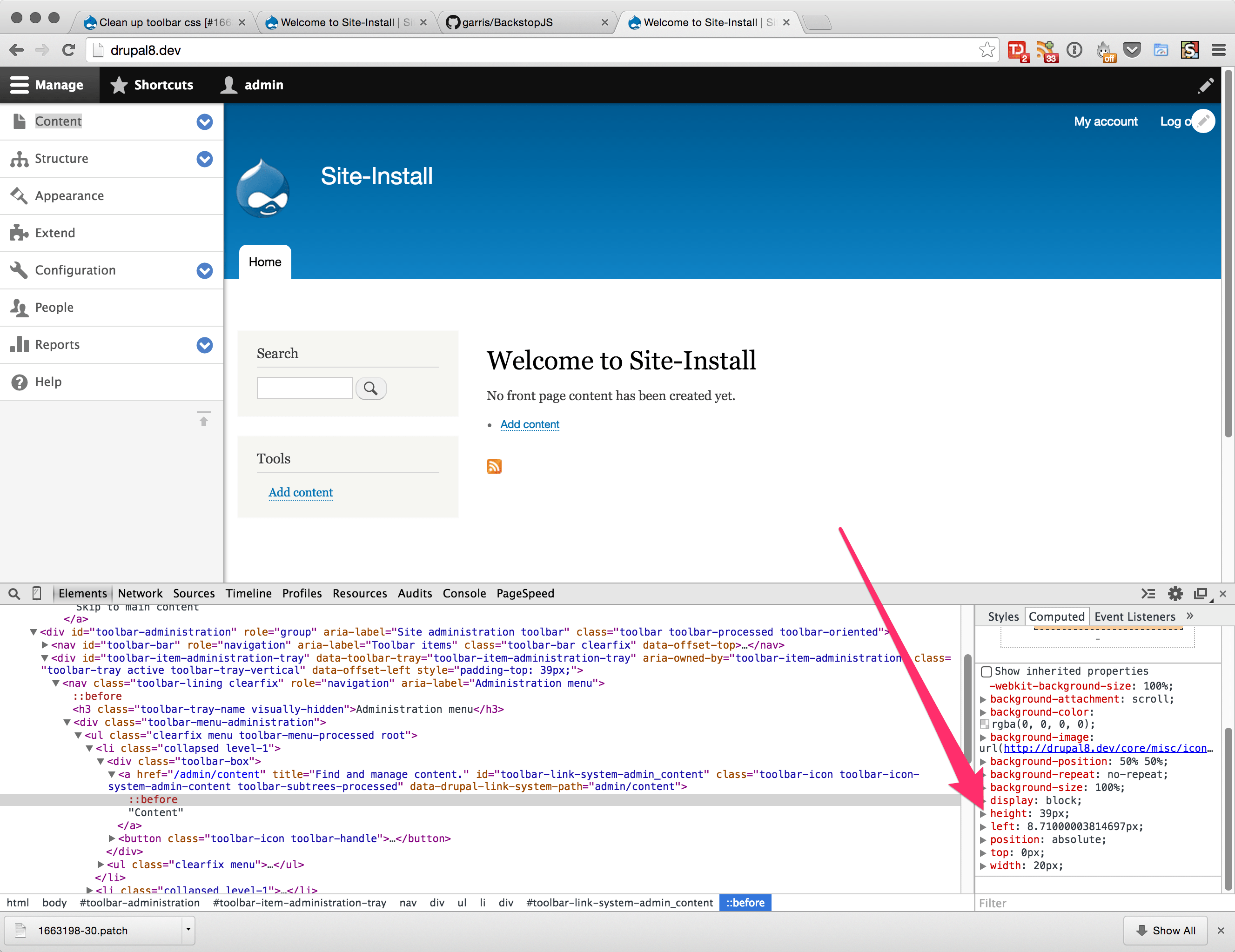Clean up toolbar css [1663198]