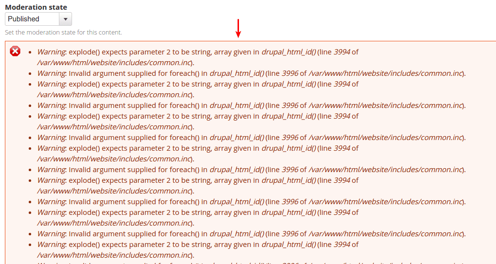 Drupal_html_id error when used with Workbench Moderation [2831460