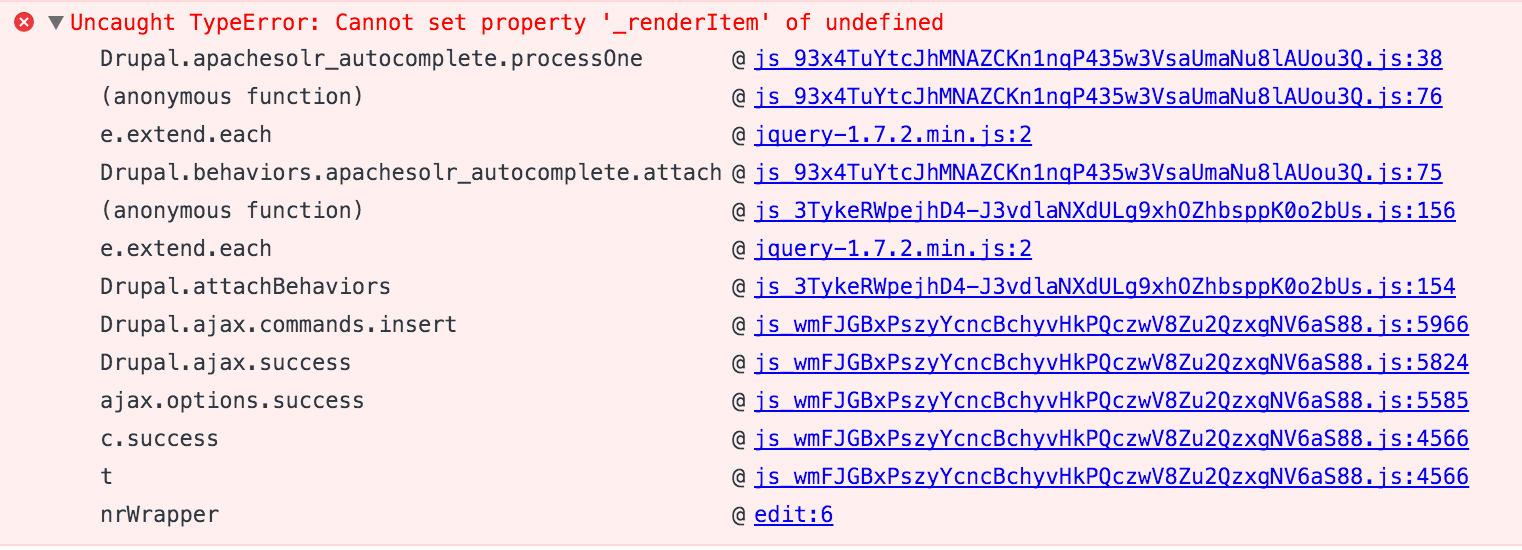 Apache Solr issue with jqueryUI