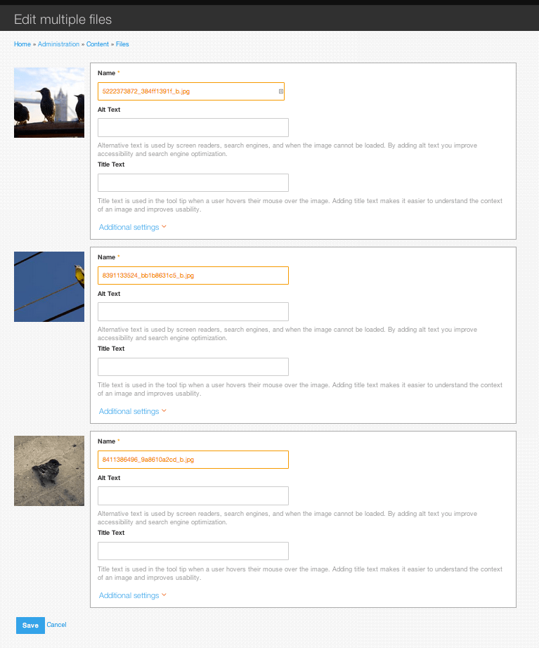 Improve UX for Media Thumbnails and Media Bulk Upload's multiform page