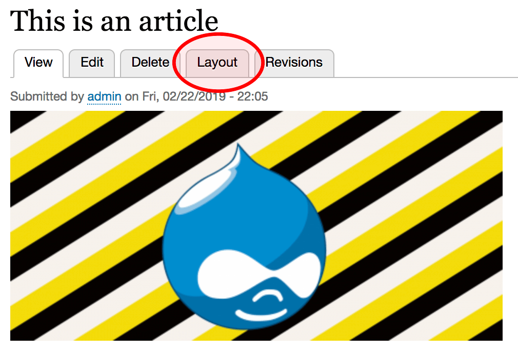 Building Layouts Using the Layout Builder UI Layout Builder module