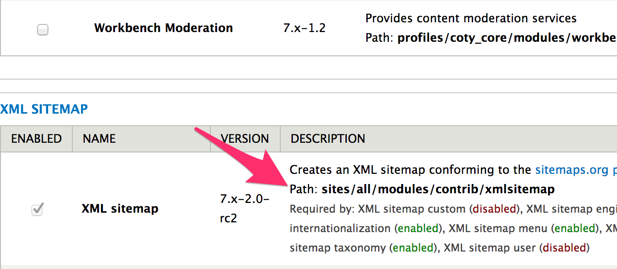 Module Path List
