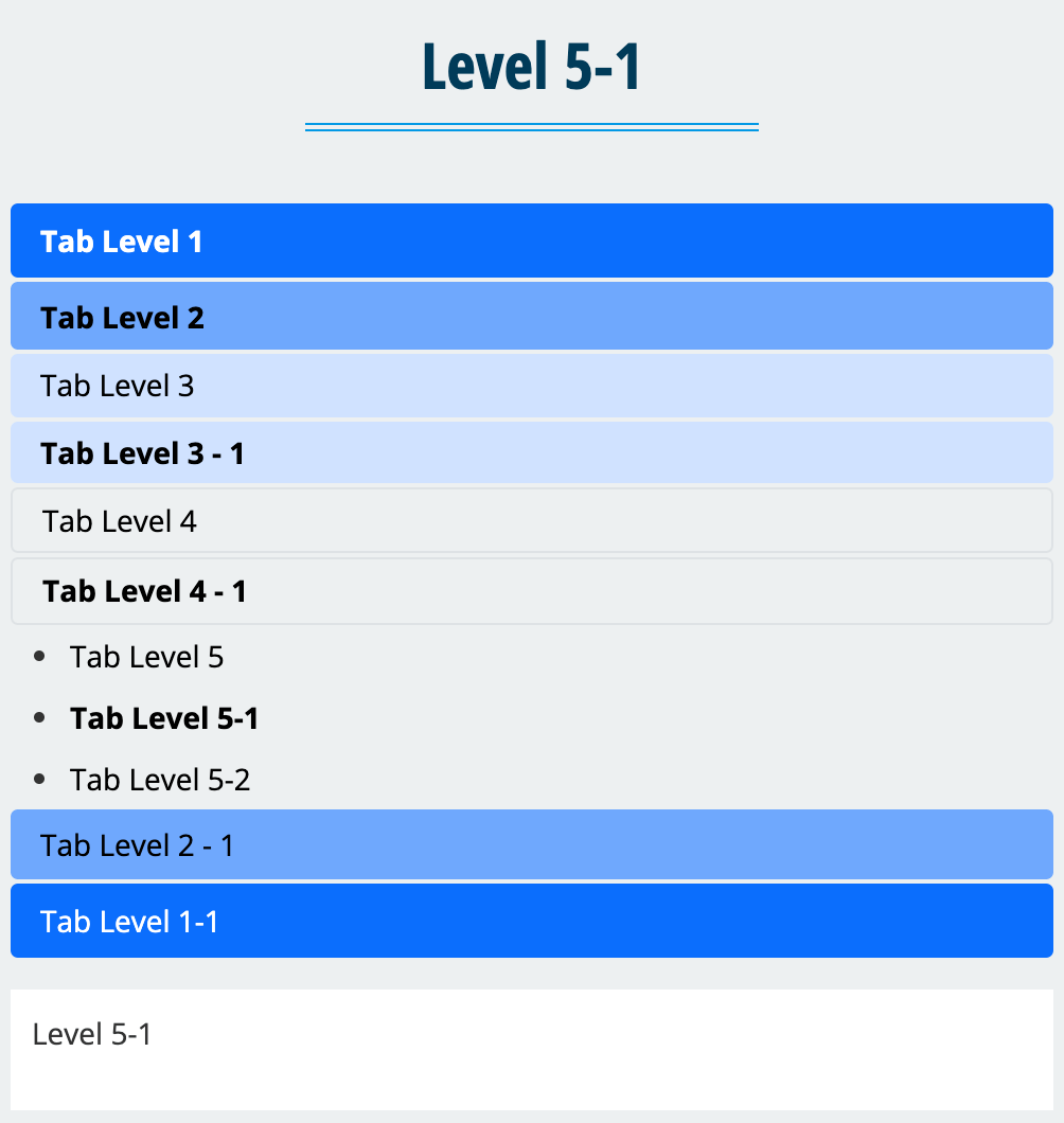 Multilevel Tabs