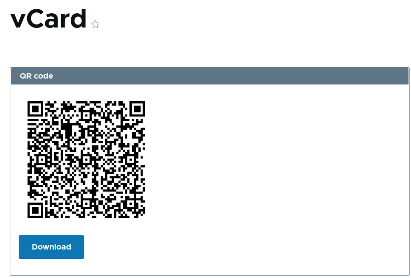 vCard QRCode Generator